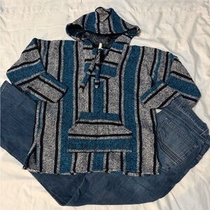 Textiles Striped Baja Hoodie